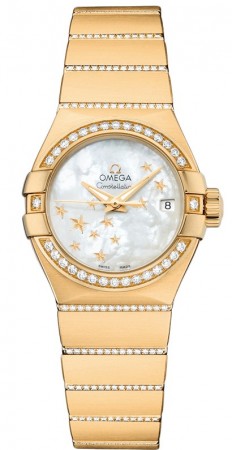 AAA Repliche Omega Constellation Brushed Chronometer Star 27mm Orologio da donna 123.55.27.20.05.002