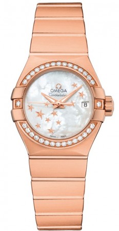 AAA Repliche Omega Constellation Brushed Chronometer Star 27mm Orologio da donna 123.55.27.20.05.003