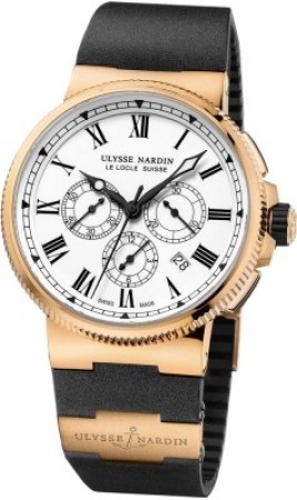 AAA Replica Ulysse Nardin Marine Chronograph Manufacture 43mm Mens Watch 1506-150-3 / LE