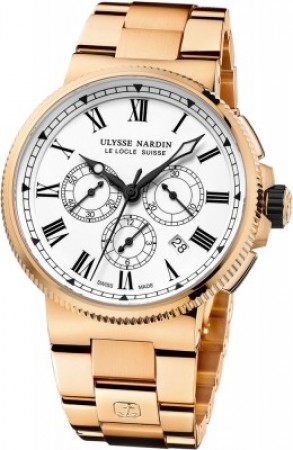 AAA Replica Ulysse Nardin Marine Chronograph Manufacture 43mm Mens Watch 1506-150-8m / LE