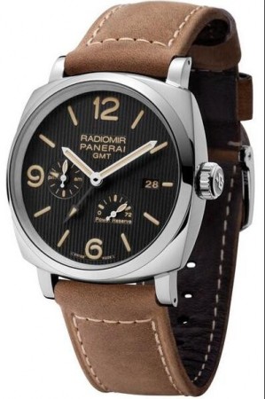 AAA Repliche Panerai Radiomir 1940 3 Days GMT Power Reserve Automatic Acciaio Tuxedo Orologio Uomo PAM00658