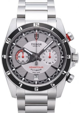 AAA Repliche Tudor Grantour Chrono Fly Back Grey Dial Steel Strap Orologio Uomo 20550N-3