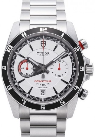 AAA Repliche Tudor Grantour Chrono Fly Back quadrante bianco cinturino in acciaio orologio da uomo 20550N-95730