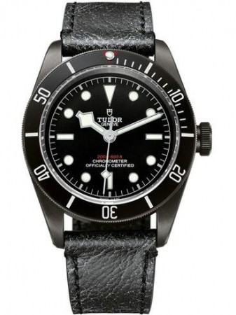 AAA Repliche Tudor Heritage Black Bay Dark 41 mm Cassa in acciaio PVD Bracciale in pelle Orologi 79230DK-01