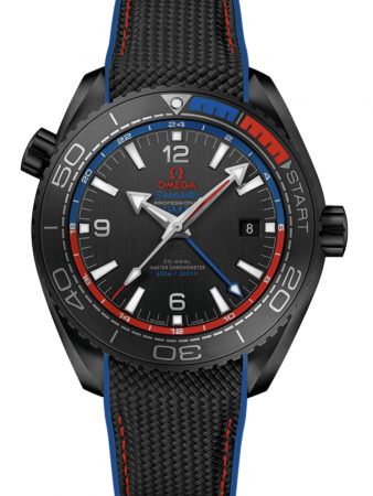 AAA Repliche Omega Seamaster Planet Ocean 600M Co-Axial Master Chronometer GMT ETNZ Deep Black Orologio Uomo 215.92.46.22.01.004