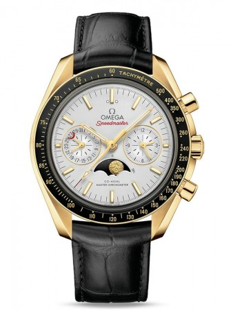 AAA Repliche Omega Speedmaster Moonphase Master Chronometer Chronograph Orologio in oro giallo 304.63.44.52.02.001