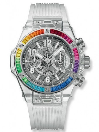 AAA Repliche Hublot Big Bang Unico Sapphire Rainbow 45 millimetri Guarda 411.JX.4803.RT.4099