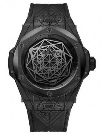 Replica AAA Hublot Big Bang Sang Bleu All Black Watch 415.CX.1114.VR.MXM17