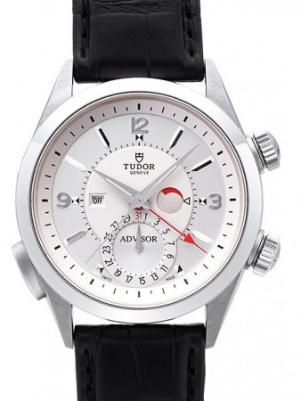 AAA Repliche Tudor Heritage Advisor Silver Dial Croco Strap Orologio Uomo 79620T-1