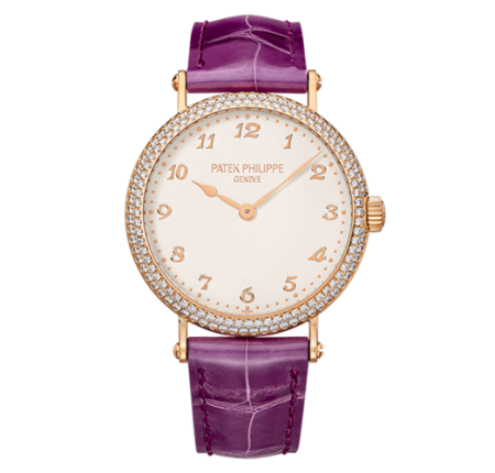 AAA Replica Patek Philippe Calatrava Rose Diamond Watch 7200 / 200R-001
