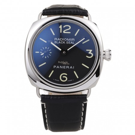 Panerai Radiomir Cassa in acciaio inossidabile lucido Quadrante nero Cinturino in pelle nera 98140