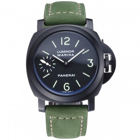 Bracciale Panerai Luminor Marina Ion placcato in acciaio inossidabile con lunetta in pelle verde 622.312