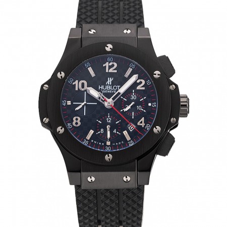 Swiss Hublot Big Bang quadrante effetto carbonio cassa nera Bracciale in gomma nera 1453902