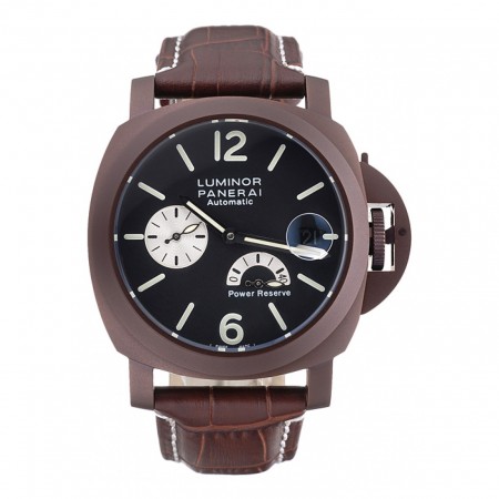 Panerai Luminor cinturino in pelle marrone quadrante nero 80163