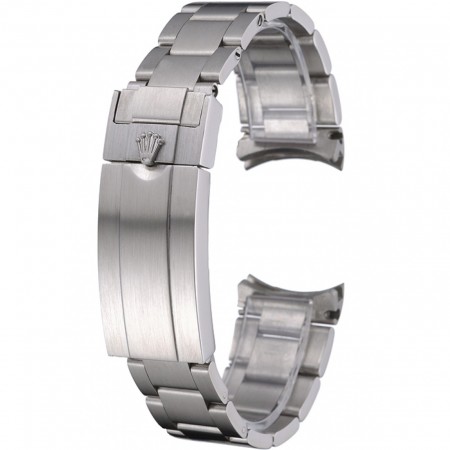 Bracciale a maglie Rolex in acciaio inossidabile spazzolato 622494