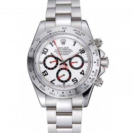 Rolex Cosmograph Daytona Acciaio Inossidabile Quadrante Bianco Lunetta Bianca 1454242