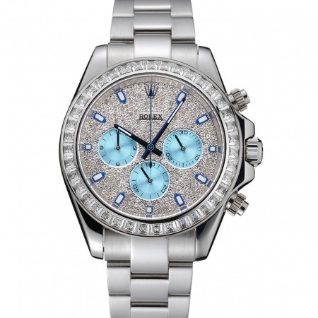 Rolex Cosmograph Daytona Quadrante con Diamanti Cassa e Bracciale in Acciaio Inossidabile - 1454251