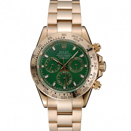 Rolex Cosmograph Daytona Quadrante Verde Cassa e Bracciale in Oro - 1454244