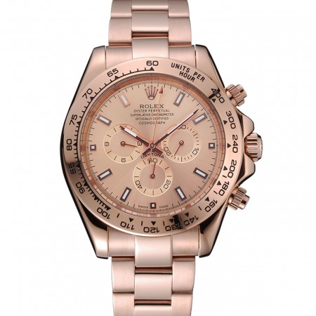 Rolex Cosmograph Daytona Quadrante Rosa Cassa e Bracciale in Oro Rosa - 1454247