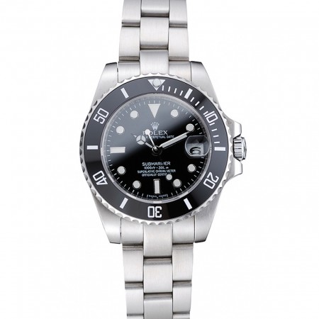 Rolex Submariner Date quadrante nero bracciale in acciaio inossidabile 1454153