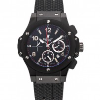 Swiss Hublot Big Bang quadrante nero cinturino in gomma nera cassa nera 1453901