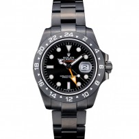 Swiss Rolex Explorer Lunetta in Ceramica Nera Quadrante Nero Orologio 98239