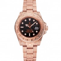 Swiss Rolex Submariner Skull Limited Edition quadrante nero cassa e bracciale in oro rosa 1454086