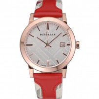 Bracciale Burberry The City Classic Silver con quadrante rosso 622567