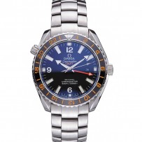 Bracciale in acciaio inossidabile con quadrante nero Omega Seamaster 622037