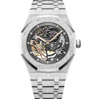 AAA Repliche Audemars Piguet Royal Oak Frosted Gold Doppio Bilanciere Openwork Orologio 15407BC.GG.1224BC.01