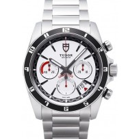 AAA Repliche Tudor Grantour Chrono quadrante bianco cinturino in acciaio orologio da uomo 20530N-3