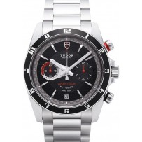 AAA Repliche Tudor Grantour Chrono Fly Back Black Dial Steel Strap Orologio Uomo 20550N-95730