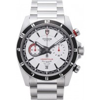 AAA Repliche Tudor Grantour Chrono Fly Back quadrante bianco cinturino in acciaio orologio da uomo 20550N-95730