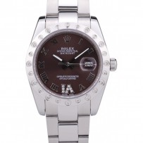 Rolex Datejust Diamond Bezel quadrante marrone 7466