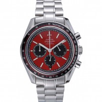 Cinturino in acciaio inossidabile Omega Speedmaster rosso grigio 622054