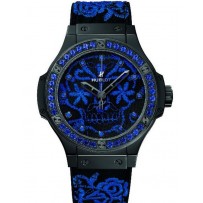 AAA Repliche Hublot Big Bang Broderie Sugar Skull Fluo Cobalt Blue Orologio 343-CL-6590-NR-1201