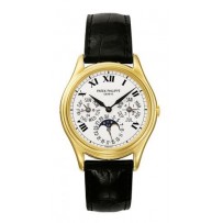 AAA Replica Patek Philippe Calendario Perpetuo Orologio Romano Dipinto In Oro Giallo 3940J-025