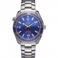 Bracciale in acciaio inossidabile con quadrante blu Omega Seamaster 622038