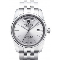 AAA Repliche Tudor Glamour Date Day quadrante argento cinturino in acciaio orologio da uomo 56000-1