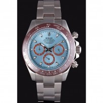 Rolex Daytona Quadrante Blu Ghiaccio Lunetta Marrone Bracciale in Acciaio Inossidabile 621572