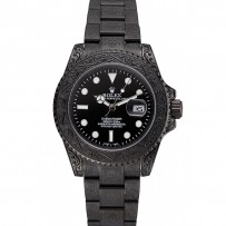 Swiss Rolex Submariner Skull Limited Edition quadrante nero All Black cassa e bracciale 1454082