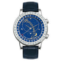 AAA Replica Patek Philippe Celestial White Gold Blue Watch 6104G-001