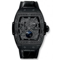 AAA Repliche Hublot Spirit Of Big Bang Moonphase All Black Diamonds Orologio da uomo 647.CI.1110.LR.1200