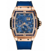 AAA Repliche Hublot Spirit Of Big Bang Moonphase King Oro Blu Scuro Orologio 647.OX.5181.LR.1201