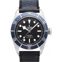 AAA Replica Tudor Heritage Black Bay quadrante nero cinturino in pelle orologio da uomo 79220B-1