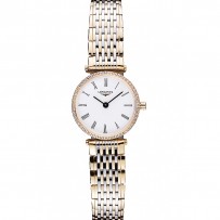 Longines La Grande Classique Two Tone Band quadrante bianco Diamond Bezel Femme 622104