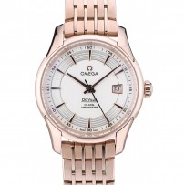 Omega Swiss DeVille lunetta in oro rosa quadrante bianco 7603