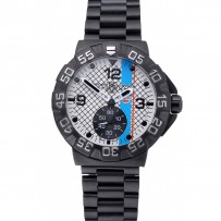 Tag Heuer Formula One Special Gulf Edition Bracciale in acciaio inossidabile placcato con quadrante bianco e blu 622.289