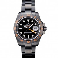 Swiss Rolex Explorer Lunetta in Ceramica Nera Quadrante Nero Orologio 98240