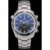 Omega Seamaster Planet Ocean Black Bezel quadrante nero Cinturino in acciaio inossidabile 80240